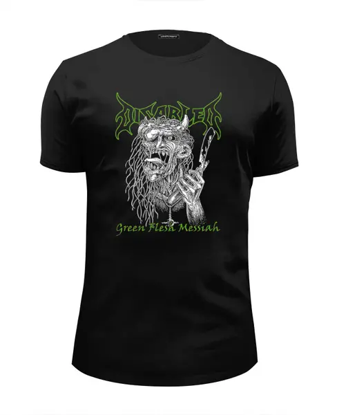 Заказать мужскую футболку в Москве. Футболка базовая Black & Death Metal Art от Leichenwagen - готовые дизайны и нанесение принтов.