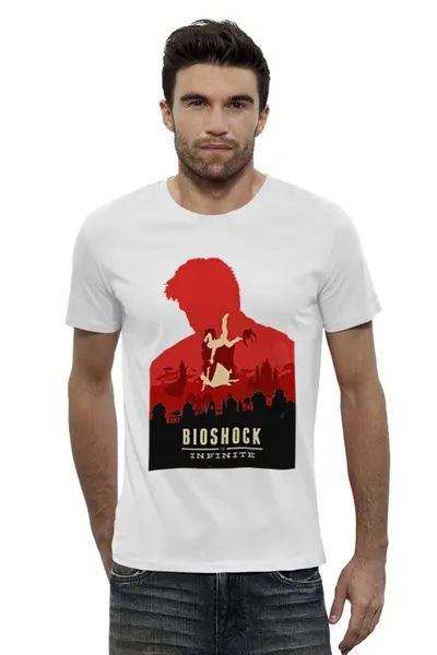 Заказать мужскую футболку в Москве. Футболка базовая Bioshock - Букер ДеВитт от priceless - готовые дизайны и нанесение принтов.