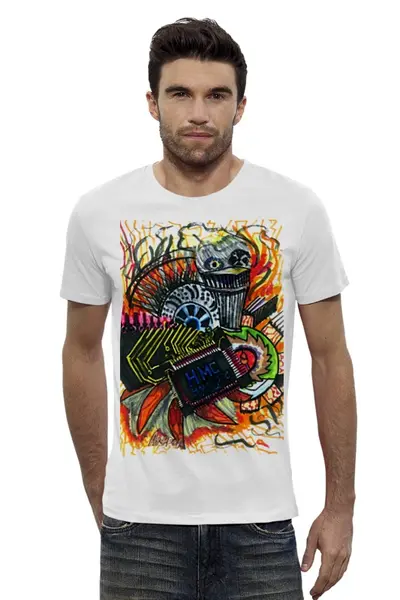 Заказать мужскую футболку в Москве. Футболка базовая c_o_o_l t-shirt от olgarussia - готовые дизайны и нанесение принтов.
