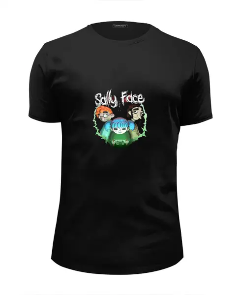 Заказать мужскую футболку в Москве. Футболка базовая Sally Face (Салли фейс) от Анастасия Вахрушева - готовые дизайны и нанесение принтов.