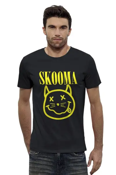 Заказать мужскую футболку в Москве. Футболка базовая skooma от cherdantcev - готовые дизайны и нанесение принтов.