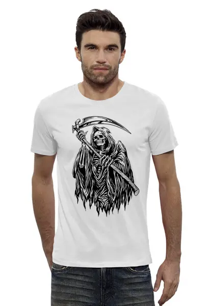 Заказать мужскую футболку в Москве. Футболка базовая SkullDesign от balden - готовые дизайны и нанесение принтов.