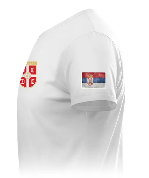 Заказать мужскую футболку в Москве. Футболка базовая Serbia от Illson Pride - готовые дизайны и нанесение принтов.