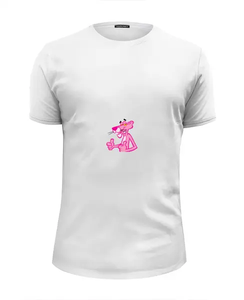 Заказать мужскую футболку в Москве. Футболка базовая "Pink Panther" от Fedor - готовые дизайны и нанесение принтов.