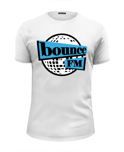 Заказать мужскую футболку в Москве. Футболка базовая Bounce FM от Илья  - готовые дизайны и нанесение принтов.