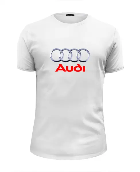Заказать мужскую футболку в Москве. Футболка базовая Авто Audi от THE_NISE  - готовые дизайны и нанесение принтов.
