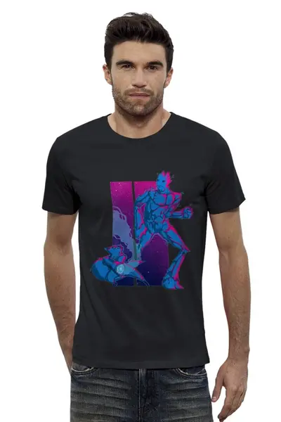 Заказать мужскую футболку в Москве. Футболка базовая Guardians of the Galaxy от Maria Mishina - готовые дизайны и нанесение принтов.