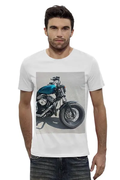 Заказать мужскую футболку в Москве. Футболка базовая Harley-Davidson Forty-Eight от rwolverines - готовые дизайны и нанесение принтов.
