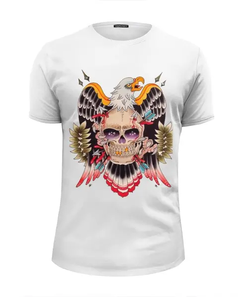 Заказать мужскую футболку в Москве. Футболка базовая Eagle от funk - готовые дизайны и нанесение принтов.