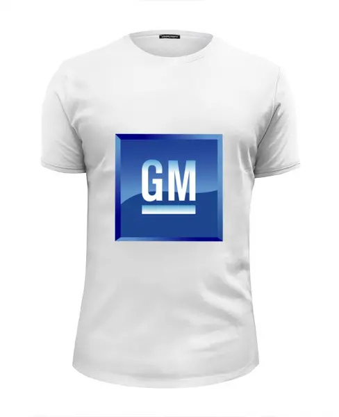 Заказать мужскую футболку в Москве. Футболка базовая Логотип GM от Garry - готовые дизайны и нанесение принтов.