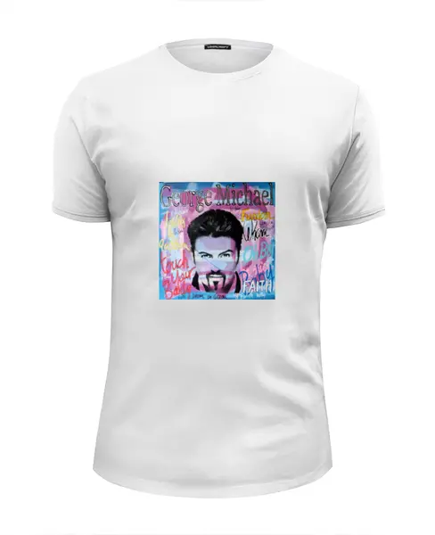 Заказать мужскую футболку в Москве. Футболка базовая George Michael от Fedor - готовые дизайны и нанесение принтов.