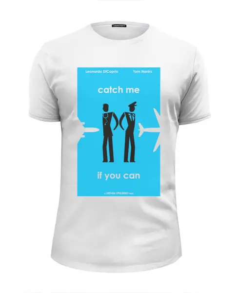 Заказать мужскую футболку в Москве. Футболка базовая Catch Me от KinoArt - готовые дизайны и нанесение принтов.