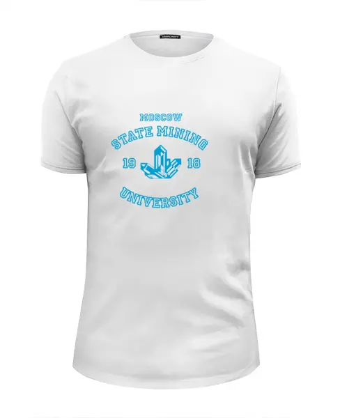 Заказать мужскую футболку в Москве. Футболка базовая футболка женская МГГУ от dyzel - готовые дизайны и нанесение принтов.