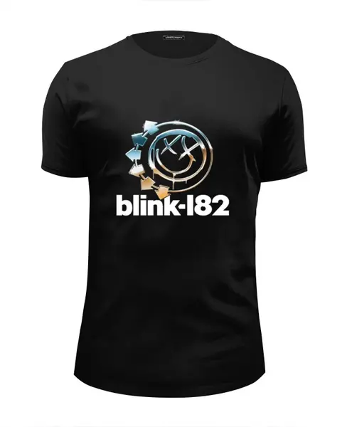 Заказать мужскую футболку в Москве. Футболка базовая blink-182  от lozerkids - готовые дизайны и нанесение принтов.