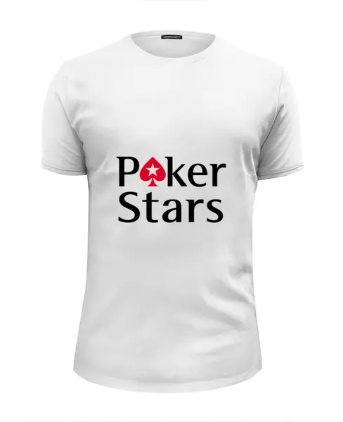 Заказать мужскую футболку в Москве. Футболка базовая PokerStars от YellowCloverShop - готовые дизайны и нанесение принтов.