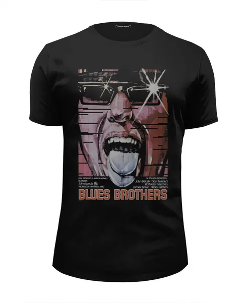 Заказать мужскую футболку в Москве. Футболка базовая The Blues Brothers от KinoArt - готовые дизайны и нанесение принтов.