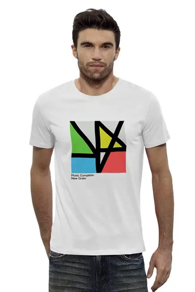 Заказать мужскую футболку в Москве. Футболка базовая New Order ‎/ Music Complete от OEX design - готовые дизайны и нанесение принтов.