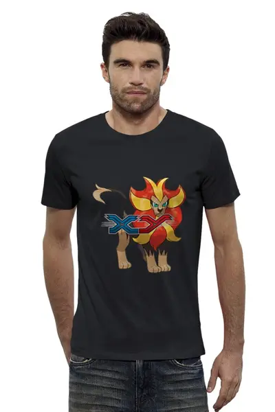 Заказать мужскую футболку в Москве. Футболка базовая Pokemon Pyroar от EDJEY  - готовые дизайны и нанесение принтов.