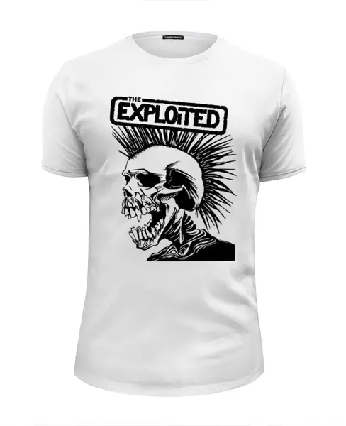 Заказать мужскую футболку в Москве. Футболка базовая The Exploited от Leichenwagen - готовые дизайны и нанесение принтов.