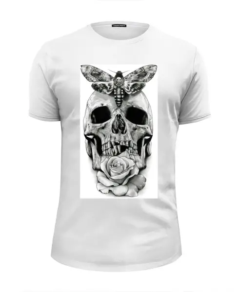 Заказать мужскую футболку в Москве. Футболка базовая Skull - 10 от Vladec11 - готовые дизайны и нанесение принтов.