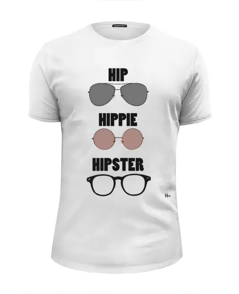 Заказать мужскую футболку в Москве. Футболка базовая HipHipiHipster от Eliza - готовые дизайны и нанесение принтов.