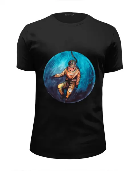 Заказать мужскую футболку в Москве. Футболка базовая Waterlife от Troy - Angel - готовые дизайны и нанесение принтов.
