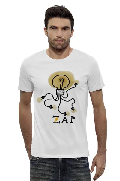 Заказать мужскую футболку в Москве. Футболка базовая Zap-Zap от akimkuart - готовые дизайны и нанесение принтов.