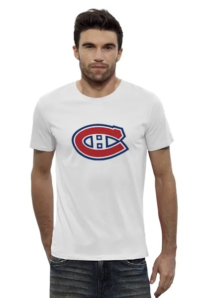 Заказать мужскую футболку в Москве. Футболка базовая Montreal Canadiens от BURNSHIRTS - готовые дизайны и нанесение принтов.