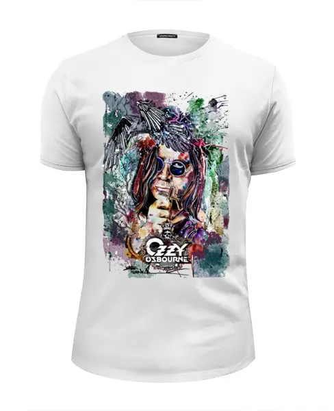 Заказать мужскую футболку в Москве. Футболка базовая Ozzy Osbourne от roxy - готовые дизайны и нанесение принтов.