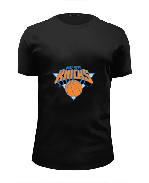 Заказать мужскую футболку в Москве. Футболка базовая New York Knicks от BURNSHIRTS - готовые дизайны и нанесение принтов.