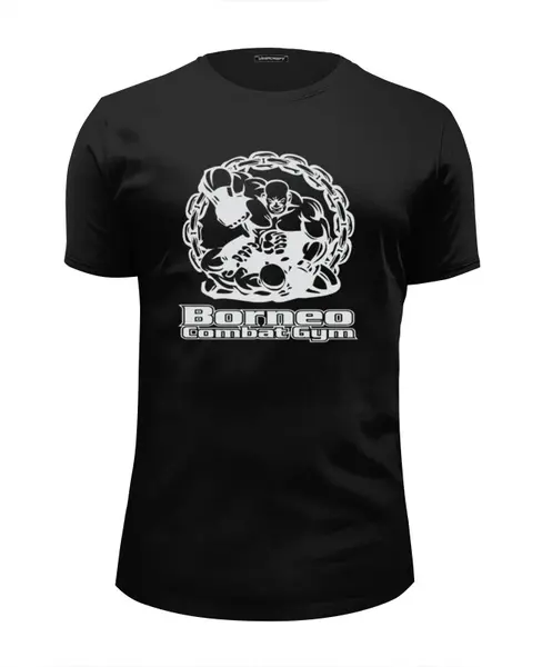 Заказать мужскую футболку в Москве. Футболка базовая Barneo Combat Gym от KinoArt - готовые дизайны и нанесение принтов.