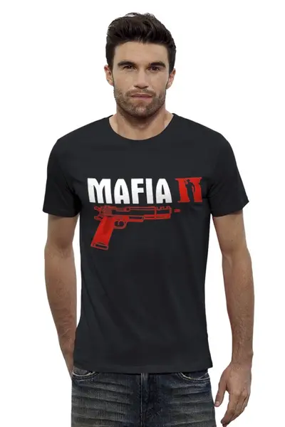 Заказать мужскую футболку в Москве. Футболка базовая Мафия от angzik - готовые дизайны и нанесение принтов.