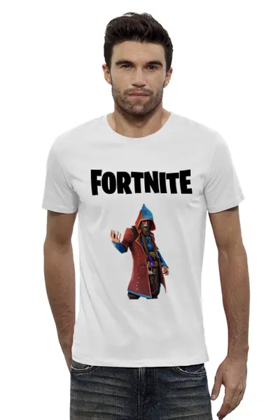Заказать мужскую футболку в Москве. Футболка базовая Fortnite от AstArt - готовые дизайны и нанесение принтов.