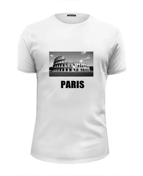 Заказать мужскую футболку в Москве. Футболка базовая paris от Goser - готовые дизайны и нанесение принтов.