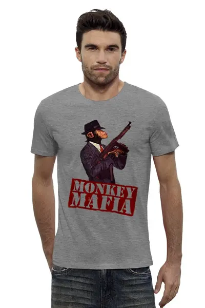 Заказать мужскую футболку в Москве. Футболка базовая Monkey Mafia от OEX design - готовые дизайны и нанесение принтов.