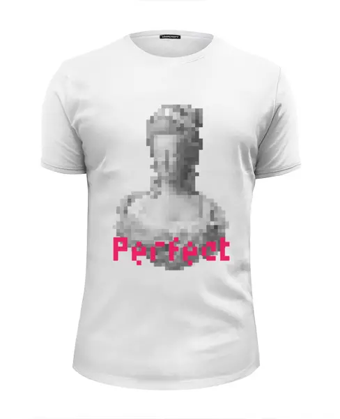 Заказать мужскую футболку в Москве. Футболка базовая Perfect от wenk-79@mail.ru - готовые дизайны и нанесение принтов.
