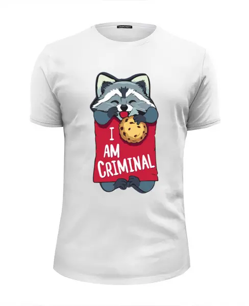 Заказать мужскую футболку в Москве. Футболка базовая I Am Criminal от MariYang  - готовые дизайны и нанесение принтов.