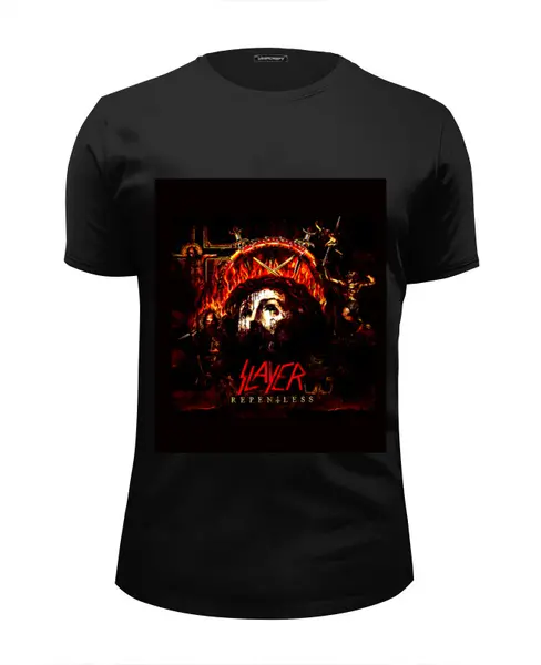 Заказать мужскую футболку в Москве. Футболка базовая Slayer Repentless 2015 от Илья - готовые дизайны и нанесение принтов.