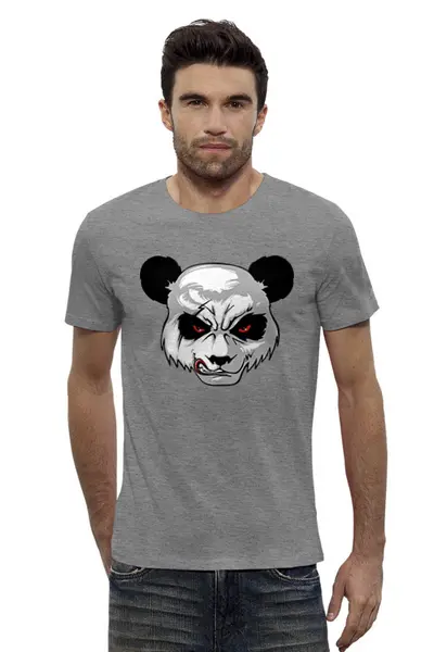 Заказать мужскую футболку в Москве. Футболка базовая Bad Panda  от T-shirt print  - готовые дизайны и нанесение принтов.