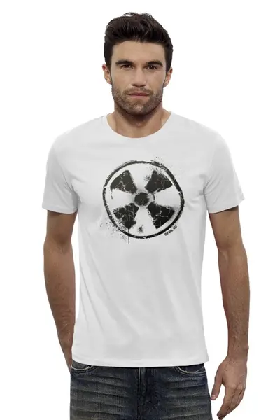 Заказать мужскую футболку в Москве. Футболка базовая Логотип гранж от Rain - готовые дизайны и нанесение принтов.