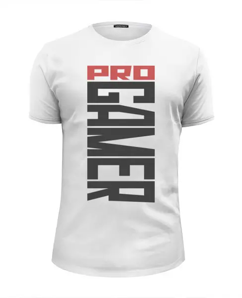 Заказать мужскую футболку в Москве. Футболка базовая Pro gamer от bd-art  - готовые дизайны и нанесение принтов.