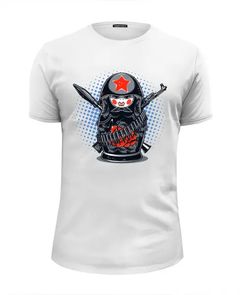 Заказать мужскую футболку в Москве. Футболка базовая RUSSIAN☆DESIGN от balden - готовые дизайны и нанесение принтов.