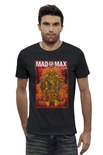 Заказать мужскую футболку в Москве. Футболка базовая Mad Max / Безумный Макс от KinoArt - готовые дизайны и нанесение принтов.