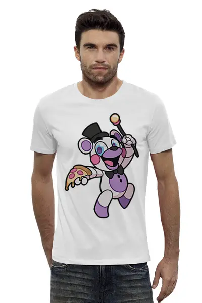 Заказать мужскую футболку в Москве. Футболка базовая Five Nights at Freddy’s от weeert - готовые дизайны и нанесение принтов.