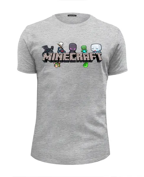 Заказать мужскую футболку в Москве. Футболка базовая Minecraft  от T-shirt print  - готовые дизайны и нанесение принтов.