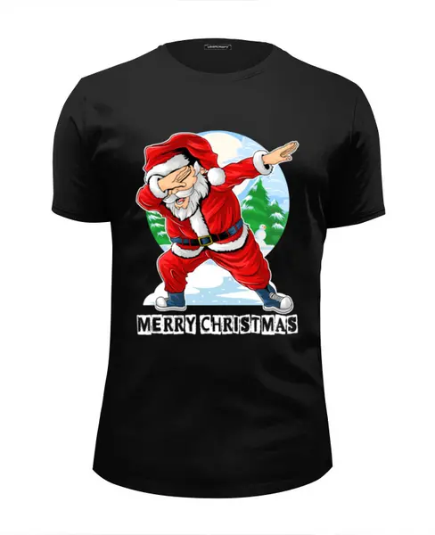 Заказать мужскую футболку в Москве. Футболка базовая Santa Dab от balden - готовые дизайны и нанесение принтов.