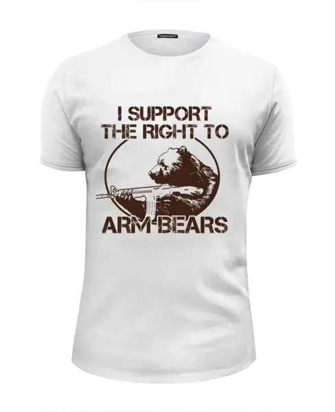 Заказать мужскую футболку в Москве. Футболка базовая Медведь от cityswag - готовые дизайны и нанесение принтов.