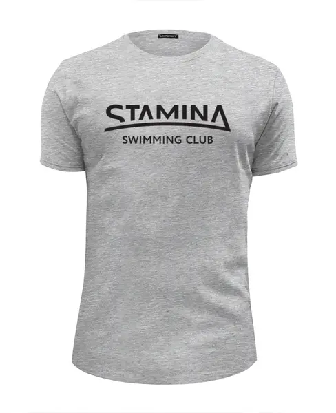 Заказать мужскую футболку в Москве. Футболка базовая Stamina Tshirt Grey от stamina-swim@mail.ru - готовые дизайны и нанесение принтов.
