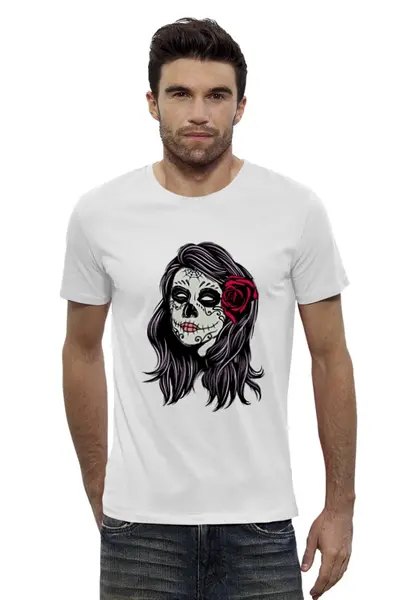 Заказать мужскую футболку в Москве. Футболка базовая Skull Girls от denis01001 - готовые дизайны и нанесение принтов.