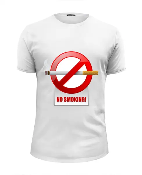 Заказать мужскую футболку в Москве. Футболка базовая NO SMOKING от Jimmy Flash - готовые дизайны и нанесение принтов.